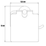 Imagen de Porta rollo con tapa Celtic Satinado