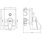 Imagen de Grifería de Ducha  Monocomando de embutir con transferencia Smart Home Cromado