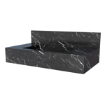 Imagen de Mueble de baño suspendido de porcelanato Negro Milano 84 cm con bacha incorporada