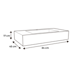 Imagen de Mueble de baño suspendido de porcelanato Negro Milano 84 cm con bacha incorporada