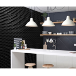 Imagen de Cerámica de pared 32A13 Ladrillo Negro 32x62 cm Brillo Rectificado