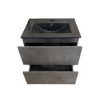 Imagen de Mueble de baño suspendido Gris Oscuro 60 cm con Bacha de Loza