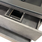 Imagen de Mueble de baño suspendido Gris Oscuro 60 cm con Bacha de Loza