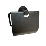 Imagen de Portarollo negro mate con tapa Milano Dmc