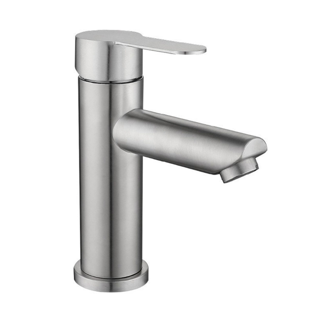 Imagen de Grifería de Lavatorio Monocomando de mesada Milano Gris Satinado