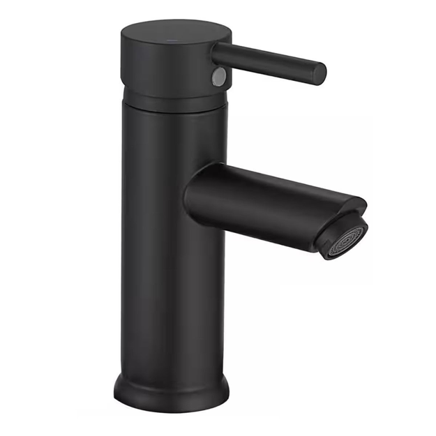 Imagen de Grifería de lavatorio Monocomando de mesada Milano Negro Mate