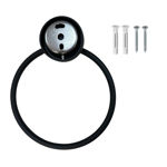 Imagen de Aro toallero negro mate Milano Dmc