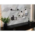 Imagen de ORGANIZADOR DE BAÑO ADHESIVO NEGRO MATE