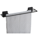 Imagen de TOALLERO DOBLE ADHESIVO 45CM NEGRO MATE