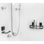 Imagen de ORGANIZADOR DE BAÑO CON VENTOSA NEGRO MATE