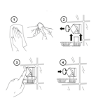 Imagen de ORGANIZADOR DE BAÑO CON VENTOSA NEGRO MATE