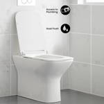 Imagen de Inodoro corto Lenna Blanco 51X34X40cm