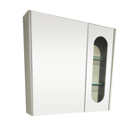 Imagen de Mueble de baño suspendido curve verde 80 cm con Bacha y Espejo botiquín