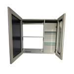 Imagen de Mueble de baño suspendido curve verde 80 cm con Bacha y Espejo botiquín