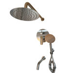 Imagen de Grifería de ducha Monocomando de embutir con transferencia Celtic Gris Satinado