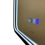 Imagen de Espejo LED 60x80 cm negro con desempañador cinta led silicona