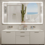 Imagen de Espejo LED 120x70cm con desempañador y display