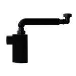 Imagen de Sifón botella trasera lavatorio negro 7/8" x 40mm