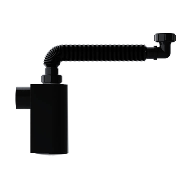 Imagen de Sifón botella trasera lavatorio negro 7/8" x 40mm
