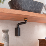 Imagen de Sifón botella trasera lavatorio negro 7/8" x 40mm