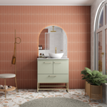 Imagen de Mueble de baño de pie Suez Verde 80cm mesada granito sin bacha