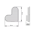 Imagen de Organizador de baño Esquinero en L Bronce Cromado Brillante