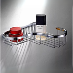 Imagen de Organizador de baño Esquinero en L Bronce Cromado Brillante