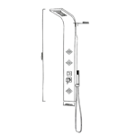 Imagen de Panel de ducha monocomando exterior 4 vías Noar Negro Mate