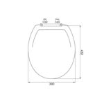 Imagen de Tapa inodoro Oval plástica acolchada Blanca