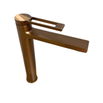 Imagen de Grifería de lavatorio Monocomando de mesada Alto Elar Bronce cepillado