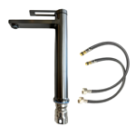 Imagen de Grifería de lavatorio Monocomando de mesada Alto Elar Grafito