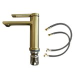 Imagen de Grifería de lavatorio Monocomando de mesada Elar Oro mate