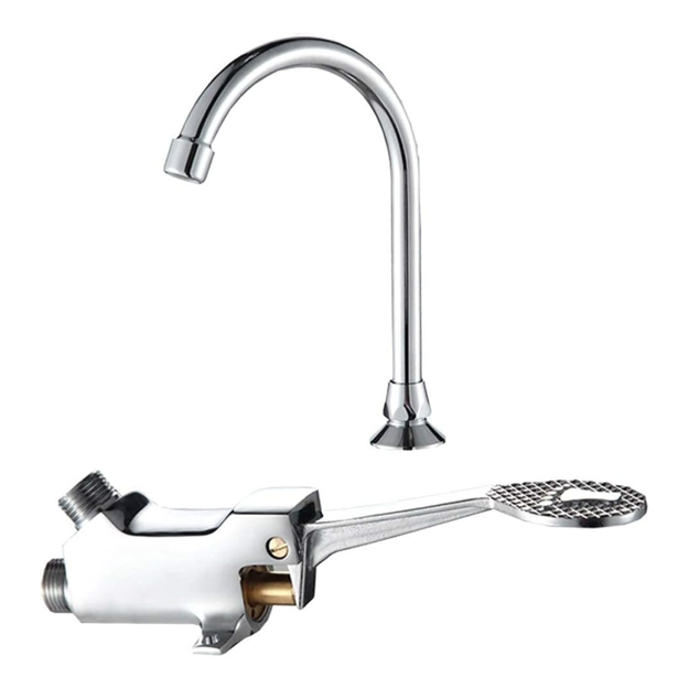 Imagen de Grifería de lavatorio unitario con válvula de pie completa Cromado