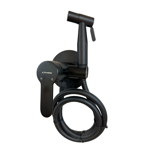 Imagen de Grifería de ducha higiénica Monocomando embutir Milano Negro Mate