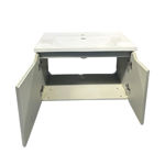 Imagen de Mueble de baño suspendido Curve Verde 100 cm con Bacha de Loza