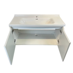 Imagen de Mueble de baño suspendido Curve Blanco 80 cm Con Bacha de Loza