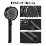 Imagen de Set de ducha teléfono completo DMC Negro Mate