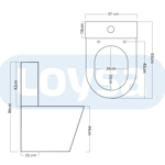 Imagen de Inodoro largo con mochila VIP 65X37X87 cm