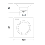 Imagen de Rejilla de piso click clack 10x10 acero inox Genebre