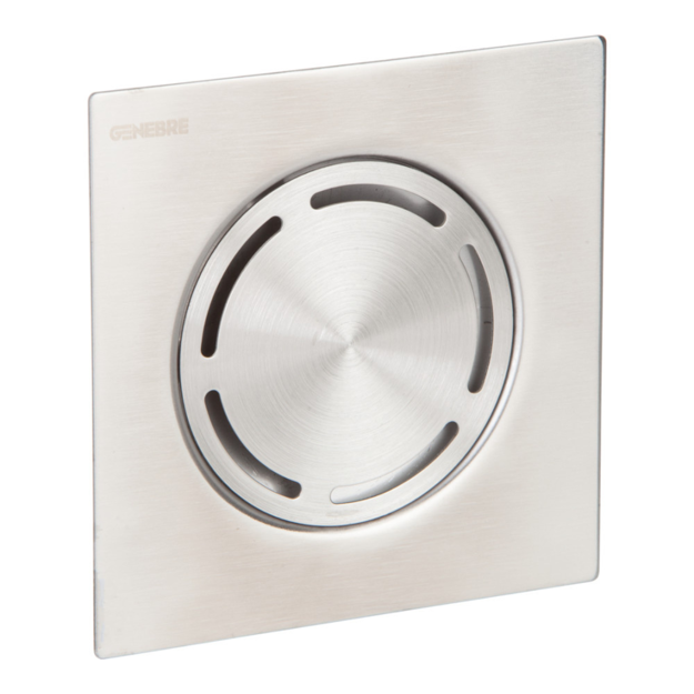 Imagen de Rejilla de piso click clack 15x15 acero inox Genebre