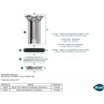 Imagen de Válvula oculta para lavatorio abs