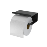 Imagen de PORTARROLLOS CON ESTANTE NEGRO MATE