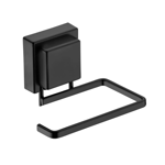 Imagen de PORTARROLLO CON VENTOSA CUADRADA NEGRO MATE