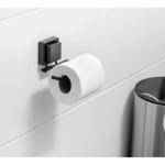 Imagen de PORTARROLLO CON VENTOSA CUADRADA NEGRO MATE