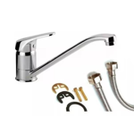 Imagen de Grifería de cocina Monocomando de mesada Valencia Gris Brillante