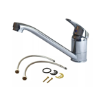 Imagen de Grifería de cocina Monocomando de mesada Valencia Gris Brillante