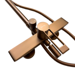 Imagen de Barral de ducha Monocomando Exterior con transferencia Elar Bronce cepillado