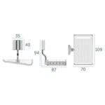 Imagen de Jabonera de pared NEO Blukit acero inox.304