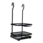 Imagen de PORTA DETERGENTE, JABÓN Y ESPONJA NEGRO MATE