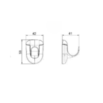 Imagen de Percha simple ABS blanca Atlantis